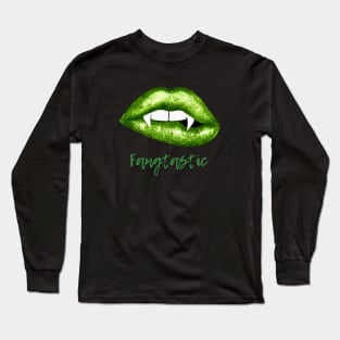 Fangtastic Green Lips Long Sleeve T-Shirt